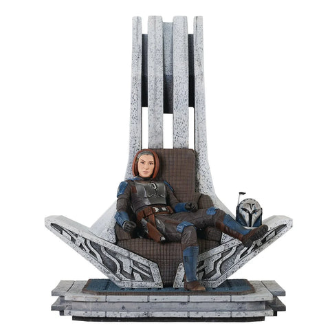 Star Wars Premier Collection Mandalorian Bo-Katan on Throne Statue