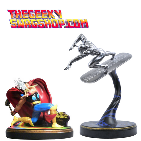 Marvel Premier Collection Silver Surfer and Thor Statue Sold As Set